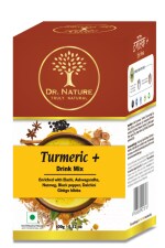 Dr. Nature Turmeric Plus Drink Mix Enriched with Elachi, Ashwagandha, Nutmeg, Black Pepper, Dalchini Ginkgo Biloba | Immunity Booster (100G) for Men & Women