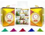 CraftVatika Herbal Abir Gulal Colours in Gift Packaging Box, Organic Holi Colors 5 Shades (1)