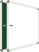 YAJNAS 1.5 X 2 feet White Board, One Side White Board Marker and Reverse Side Green Chalk Board Surface Whiteboard, Combo Number017 Green, White board (600 cm x 450 cm)