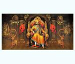 BM TRADERS Multicolor Vinyl Shiva Ji Maharaj The Warrior Wall Sticker Poster without Frame Big (24 x 48 inch)