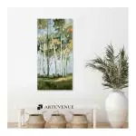 ARTE'VENUE Golden Birch Trees II framed wall art on Canvas 24 X 48 inch