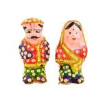 Etsibitsi Multicolor Earthenware Seth Sethani Rajasthani Couple Earthenware Figure (Pair Of 1)