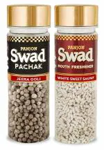 Panjon Swad Jeera Goli & White Sweet Saunf Pachak (Mukhwas Mouth Fresheners) 2 Bottles, 260g