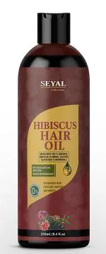 Seyal Hibiscus Hair Oil For Hair Growth And Hair Fall Control With Hibiscus Flowers, Castor Oil, Blackseed Oil, 250 Ml