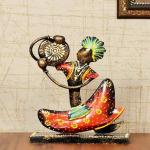 Kaptown Kreations Metal Handmade Musician (Set Of 1) Iron Human Figurine For Home Decor, Tabel Decor, Gift Item (6x2x7) Inch