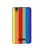 Casotec Rainbow Colors Design 3D Printed Hard Back Case Cover for Micromax YU Yureka