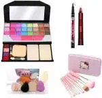 KA CAYLA Beauzy 6155 Eye Shadow, 5in1 Matte Lipstick, Puff and Makeup Brushes (5 Items in the set)