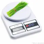 Snora Generic Electronic Digital Plastic SF400 Kitchen Weighing Scale 10 kg Weight Measure for Spices Vegetable Liquids (White)
