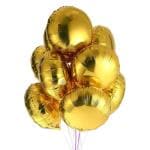 Festiko 18 Round Shaped Foil Balloon For Decoration (Gold)