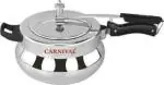 Carnival Silver And Black Aluminium Pressure Cooker - 1.5 L
