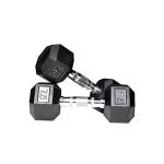 ASG Rubber,Steel Hexagon 7.5 kg Dumbbells - Pack of 2