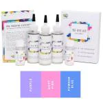 Kadam Skin Friendly Kadam Tie Dye Kit #12 Unicorn With Dye Activator And Colour Fixer Included, Cold Fabric Dyeing Combo 12 Unicorn - Purple, Soft Pink, Pow