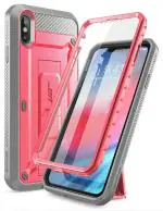 SUPCASE Unicorn Beetle Pro iPhone Xs Max 6.5 Inch Pink Screen Protector,Holster Front And Back Cover