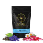 Tea Sense Blue Chamomile Green Tea - Loose Leaf 100G | Infused With Chamomile, Rose Petals, And Blue Pea Flowers | Quick Brew Time | Perfect For A Soothing And Relaxing Cup Of Tea.