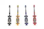 Adore PRO F1 Racing Multicolor Kids Toothbrush - Pack of 4 - Ultra Soft Bristles