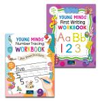 BOOKFORD Young Minds Writing Books For Kids - Set Of 2 Books - Numbers Tracing And First Writing Book