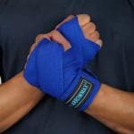 ArrowMax BOXING WRAP HAND BANDAGE GYM GLOVES WITH WRIST SUPPORT BRACE MEN WOMEN Boxing Gloves (Blue)