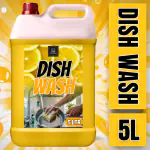 BLISS & BLUSH Dishwash Liquid 5 Liter Yellow With Long-Lasting Hygienic & Refreshing, Leaves No Residue, Grease Cleaner For All Utensils