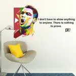 Lanstick Multicolor Christiano Ronaldo Cr7 Image Self Adhesive Wall Sticker 90 cm