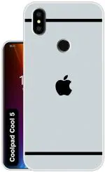 Case Club Silver Silicon Grip Case Back Cover For Coolpad Cool 5