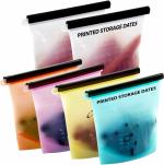 ZURU BUNCH Reusable Freezer vegetables silicon pouch- Extra Thick and Large Reusable Food Storage Bags, Kitchen Storage and Freezer Meals Silicon Pouch (Pack of 5)