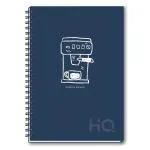Navneet HQ| Hard Cover Notebook - Corporate Edge (Blue) Wiro Bound and UV printing| Single Line| A5 Size - 21 cm x 14.8 cm| 192 Pages| Pack of 2