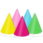 Festiko 10 Pieces Peppa Pig Color Party Cone Hats (5 Colors), Solid Color Peppa Pig Party Cone Hats, Birthday Party Hats, Multicolor Cone Hats For Kid's/Adult's Party