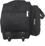 FEDRA Black Polyester Strolley Duffle Bag with Wheels - 60 L