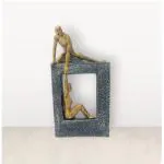 LETS CATCH UPP Antique Resin Figurine | Luxurious Rectangular Frame Statue for Home Decor | Balance and Elegance | Decorative Showpiece Collection | Ideal Gift | 13 Inch