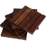 Hashcart Natural Sheesham Wood Table Coaster Set of 2 Water Glasses Cans Tumblers | Tabletop Coaster Tea Cups Coffee
