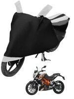 Mockhe Bike Cover for KTM Duke 390 , Dustproof UV Protection water resistant Custom Fit Cover-(Black-White )