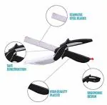 SAVREEN Clever Cutter 2 in 1 Food Chopper Vegetable & Fruit Cutter/Kitchen Scissors/Knife/Chopping/Cutting Board