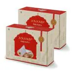 Anand Sweets Kaju Katli (Kaju Burfi) - Premium Cashew Fudge Made with Plenty of Cashews Box - 500gm (Pack of 2)