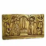 GURU JEE Handcrafted Brass Wall Decor Decorative Metal Plate Lord Vishnu Symbol