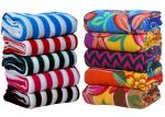 Goyal's Polar Fleece Single Bed Blanket 250TC Printed & Stripes, 250 Thread Count- Multicolour (Pack of 10)