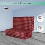 MOROFEEL 2 Inch Three Fold UHD Foam Single Bed Mattress Red & Black(72X35X2)