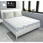 SOLO DESIRE Super King Size bedsheet with Elastic Glace Cotton bedsheets fits Upto 12 inch Mattress for Double Bed with 2 Pillow Cover(72x78)(Black-White)