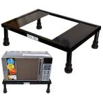 Plantex Heavy Gi Metal Universal Microwave Oven Fix Stand for Kitchen Platform - Floor (Black)