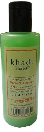 Khadi Natural Herbal Neem Aloevera SLS Shampoo Anti Dandruff, Anti Hair fall 210ml