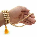 Bhuvaneshwari Tulsi Japa Mala 108 Beads l Original Tulsi Mala for Mantra Jap with Radha Krishna Gomukhi Cotton Japa Mala Bag