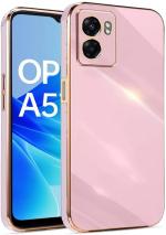Mintak Oppo A57 2022 Pink Silicon 3D 360 Degree Protection Mobile Back Cover