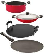 Nirlon Non-stick Aluminium Dishwasher Safe Kitchenware Cooking Utensil Combo Set