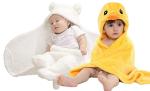My NewBorn Baby Yellow Duck and White Loni Wrapper with Fancy Cartoon Cap (0-3 M)