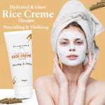 Glamveda Rice Water Hydrate & Glow Cream Mask | For Dry, Dull & Sensitive skin | 80gm