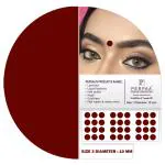 PERPAA Kumkum Dark Maroon Round Bindi Book for Ladies Forehead (Stick On) (Size 03, Diameter 10mm)