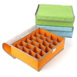 NKK Export Import Innerwear Organizer 20 Compartment Non-Smell Non Woven Foldable Fabric Storage Box for Closet Storage Box Drawer Divider Organizer Closet Storage for Socks Bra Tie Scarfs Pack of 2