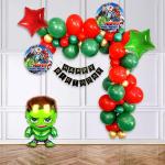 SPECIALYOU.IN Hulk Theme Decorations items for Boy, Avengers Theme Birthday Decoration for Boys with Metallic balloons for Decoration, Birthday Balloons for Decoration, foil balloons - 49 pcs