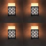 G Gojeeva Modern Design Black Wall Lamp Energy Efficient (Pack of 4)