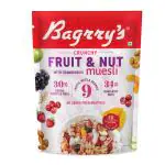 Bagrry's Crunchy Muesli with 30% Fruit & Nut Cranberries, 375 GM |34% Fibre Rich Oats|No Sugar Infuesed Fruits|Real Fruits|Breakfast Cereal|Protein Rich|Cranberry Muesli