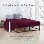 Bsb Home Premium Cotton Zipper Mattress Protector Cover Double-Bed-Purple